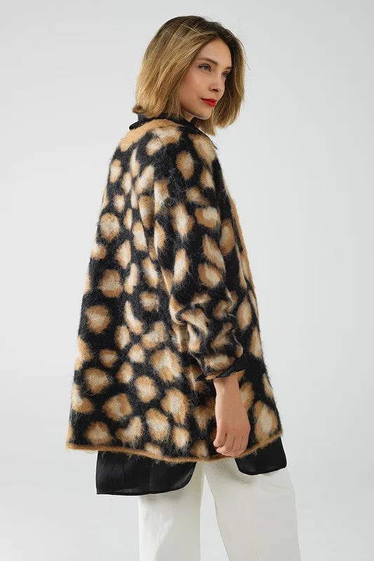 Black Leopard Cardigan