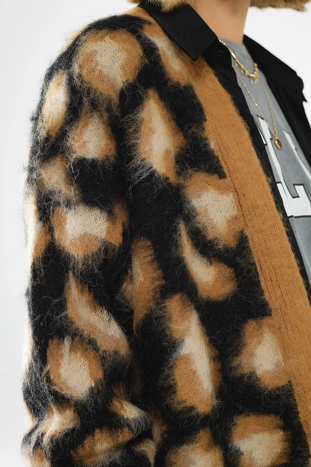 Black Leopard Cardigan