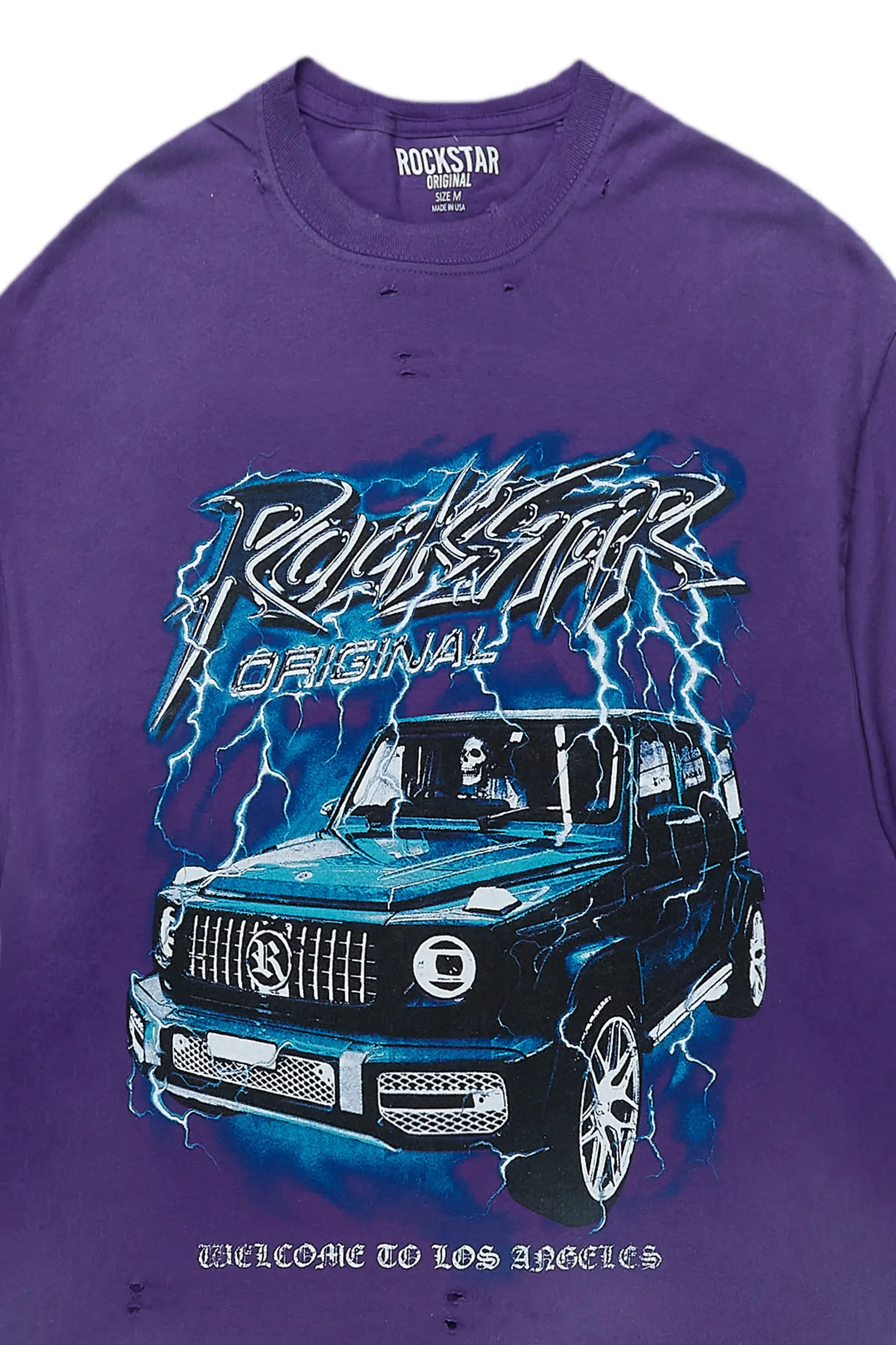Car Purple Oversized Tee