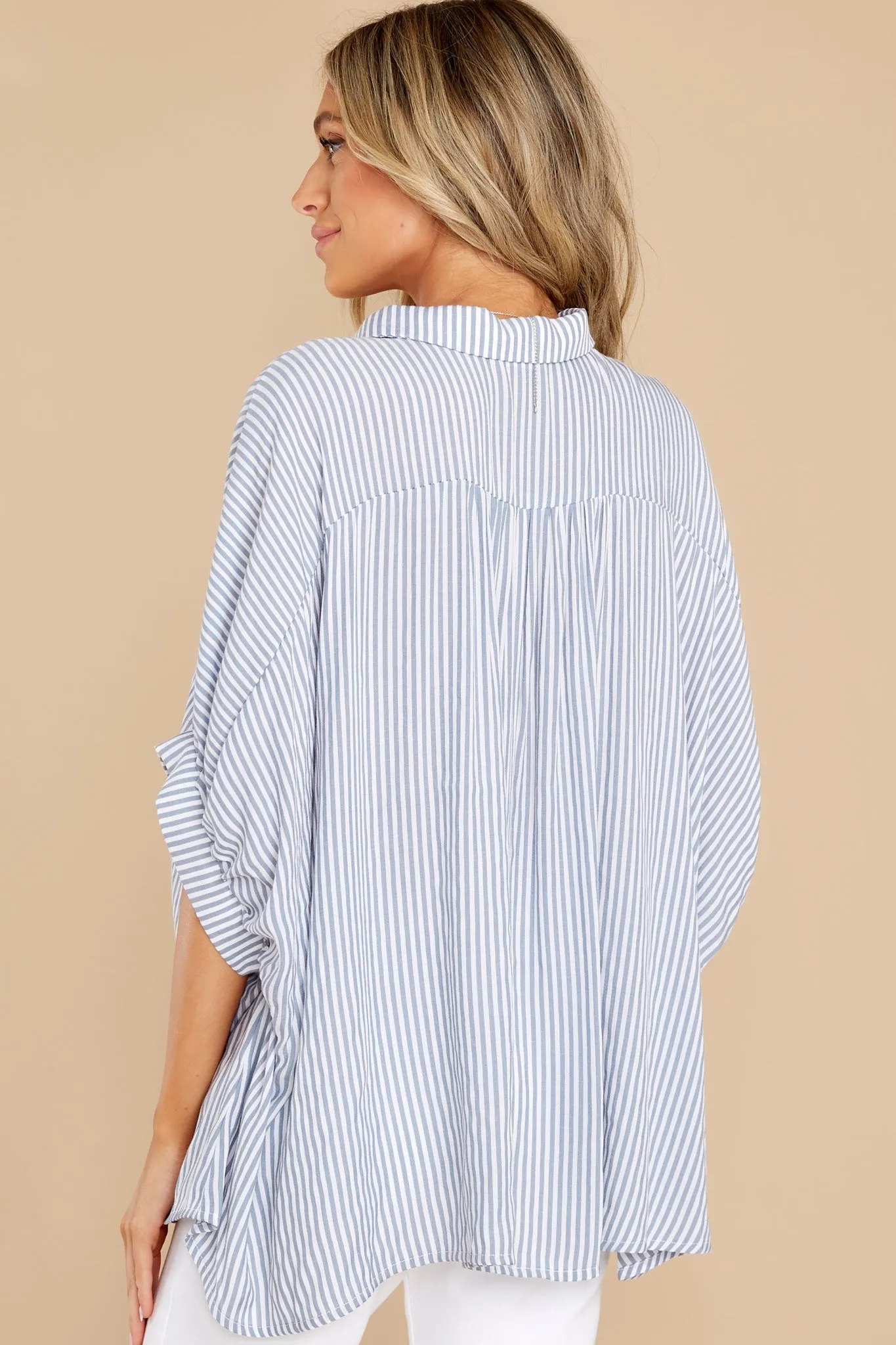Change Your Stripes Slate Blue Top