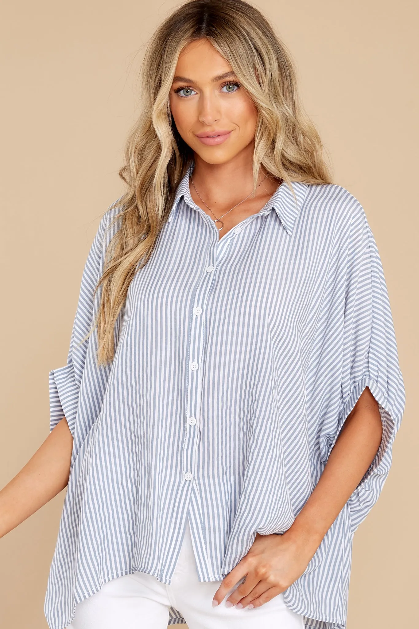 Change Your Stripes Slate Blue Top