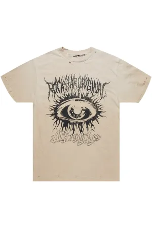 Cion Beige Oversized T-Shirt