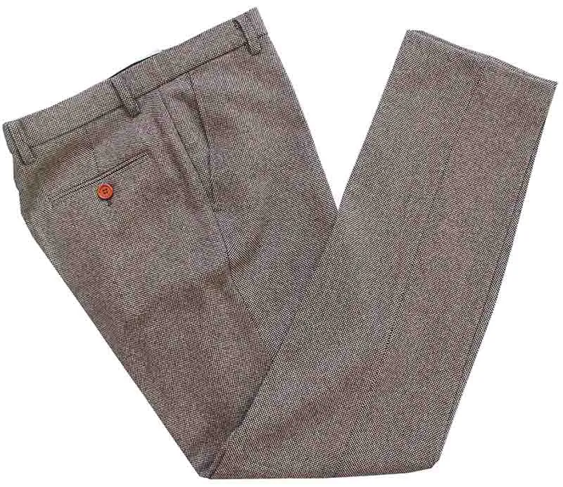 CLASSIC BROWN BARLEYCORN TWEED 3 PIECE SUIT