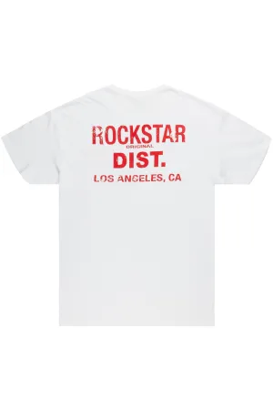 Dalasia White/Red Oversized Tee