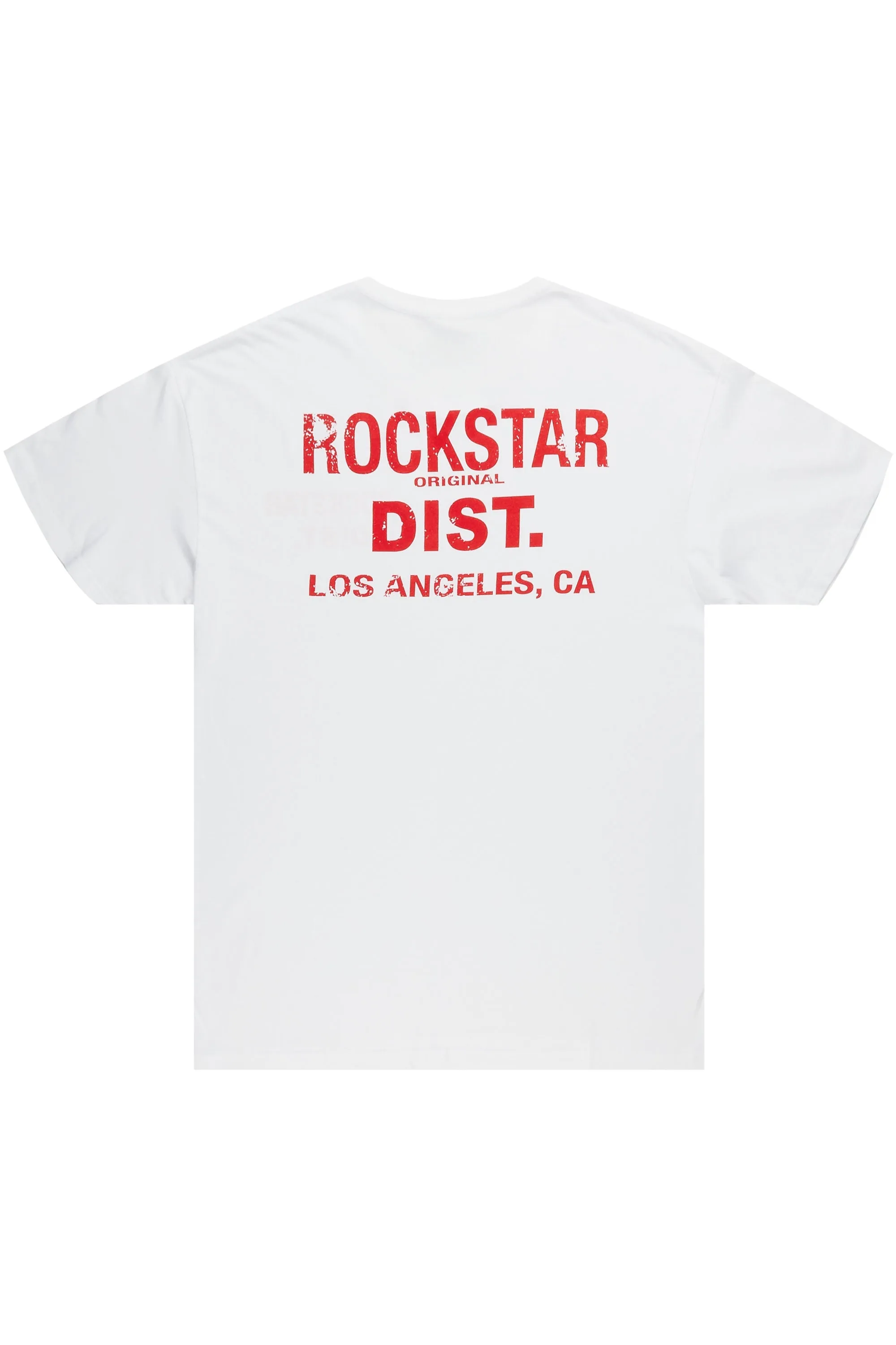 Dalasia White/Red Oversized Tee