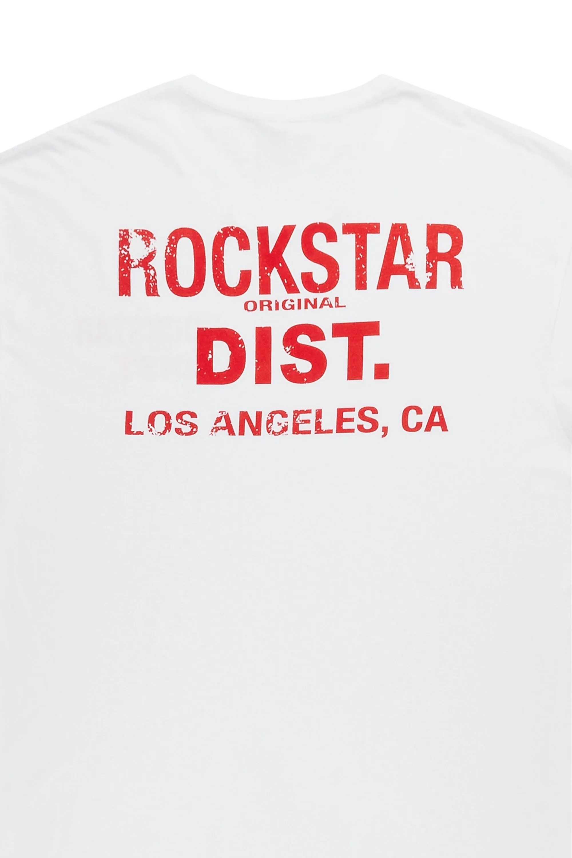 Dalasia White/Red Oversized Tee