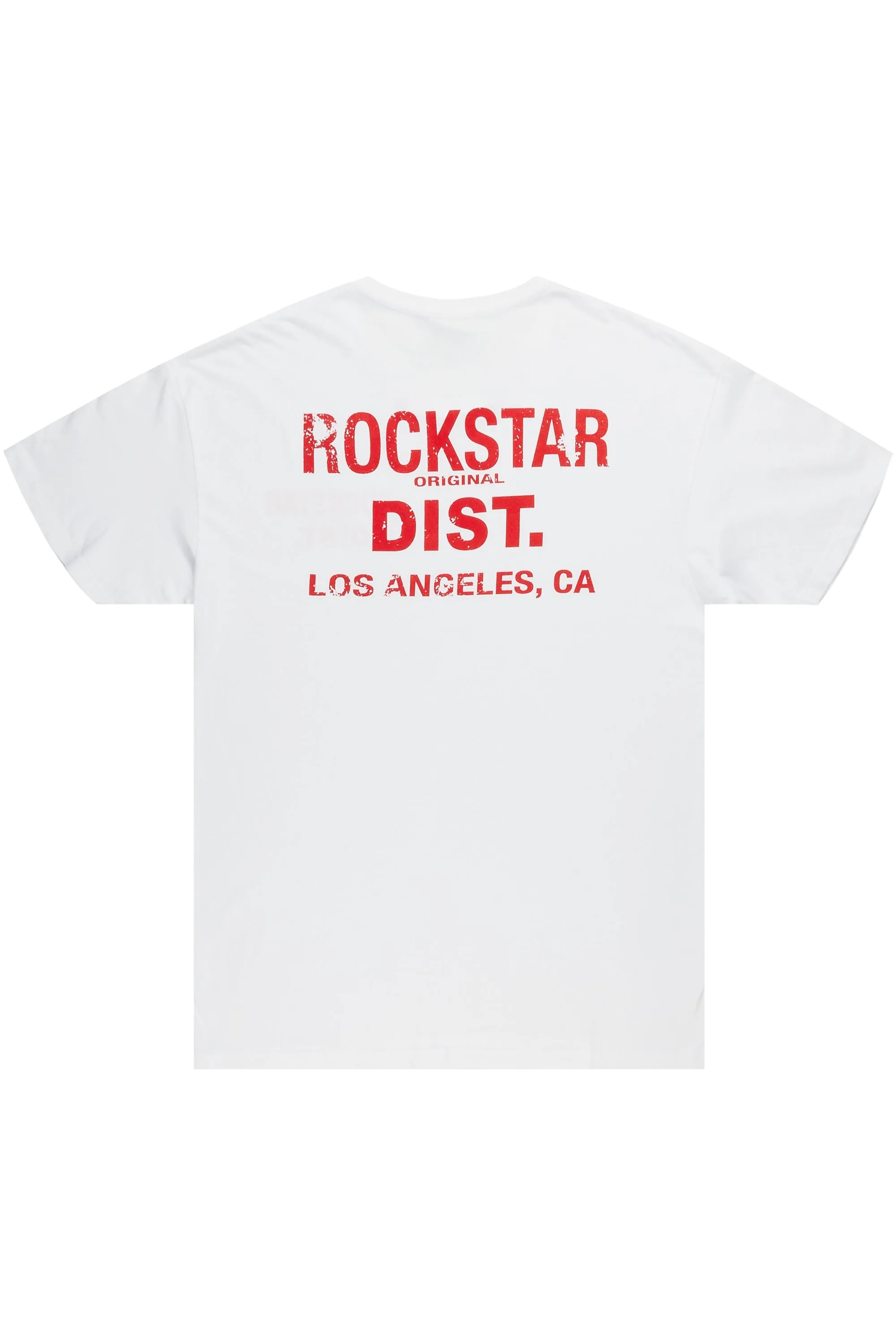 Dalasia White/Red Oversized Tee