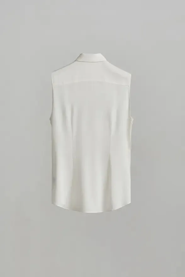 Essential Sleeveless Silk Blouse