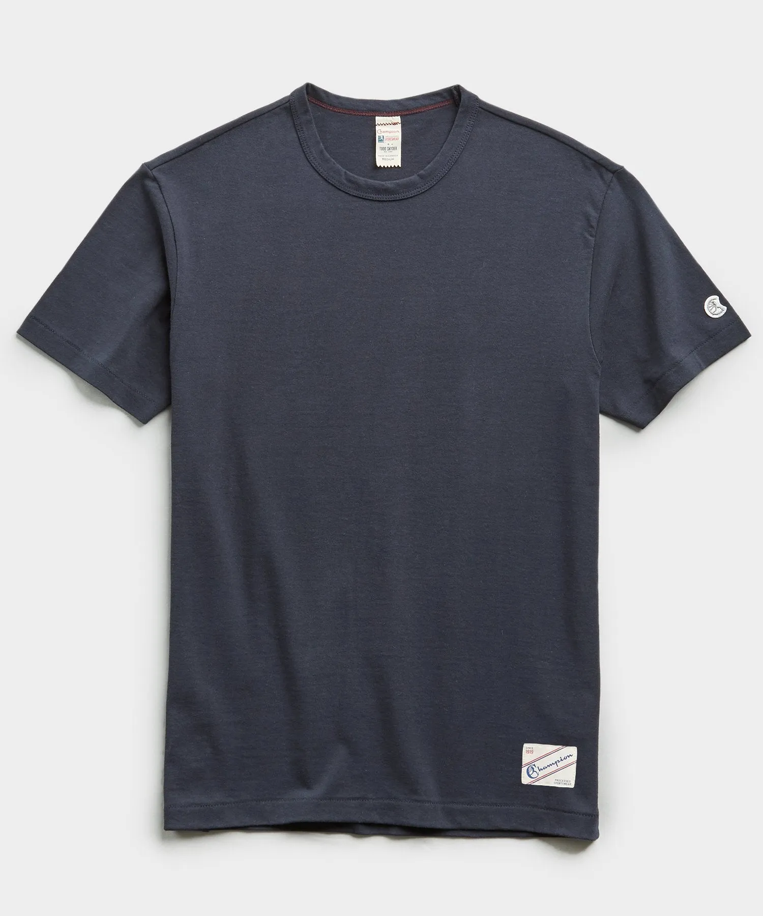 Heavy Weight Short Sleeve Jock Tag Tee in Navy