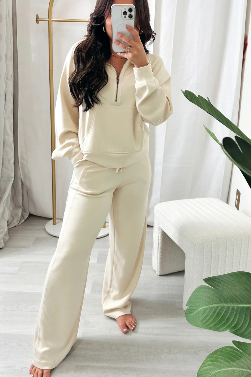 High-Waisted Wide Leg Sweatpants