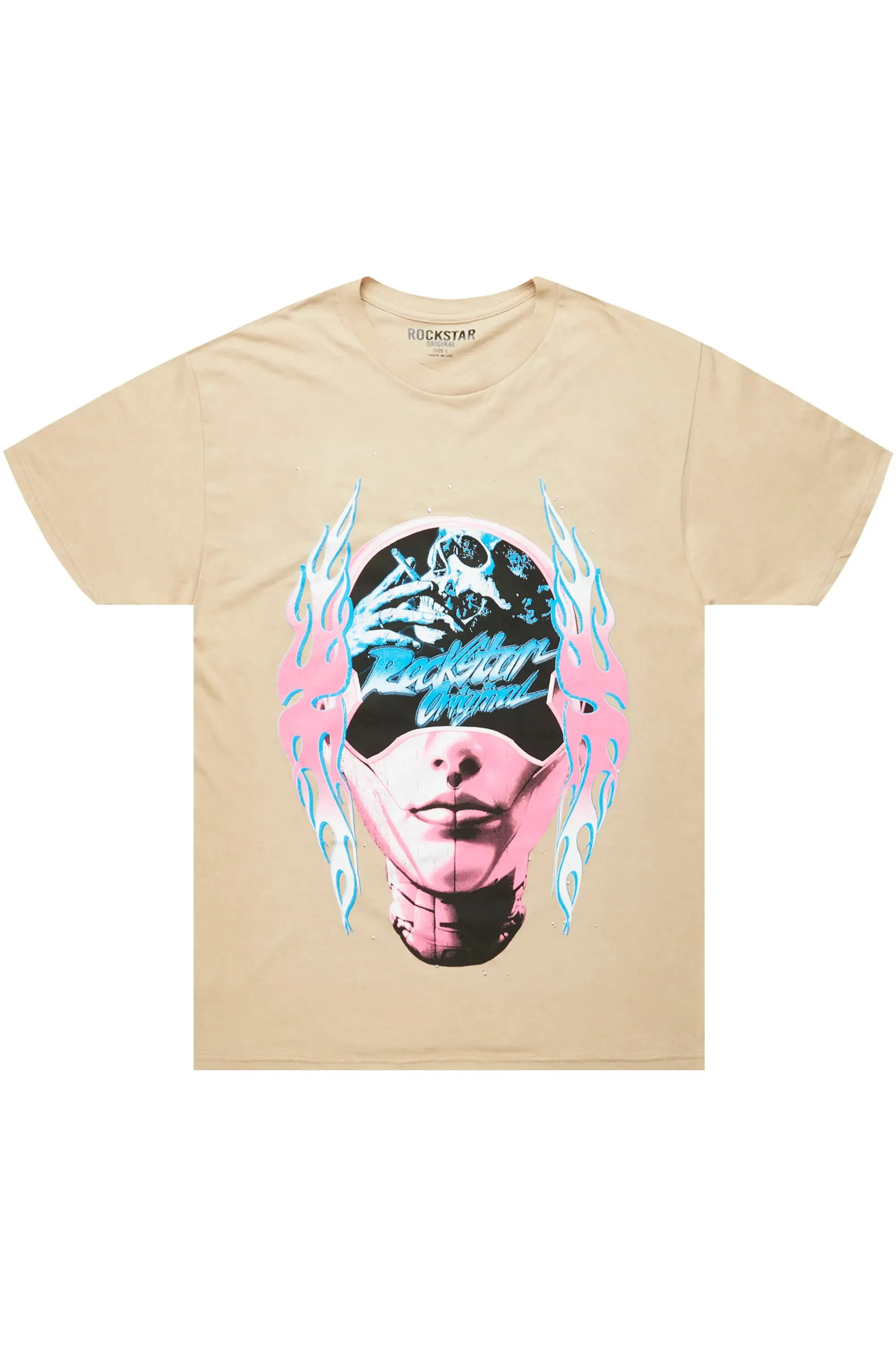 Kamiaha Beige Oversized T-Shirt