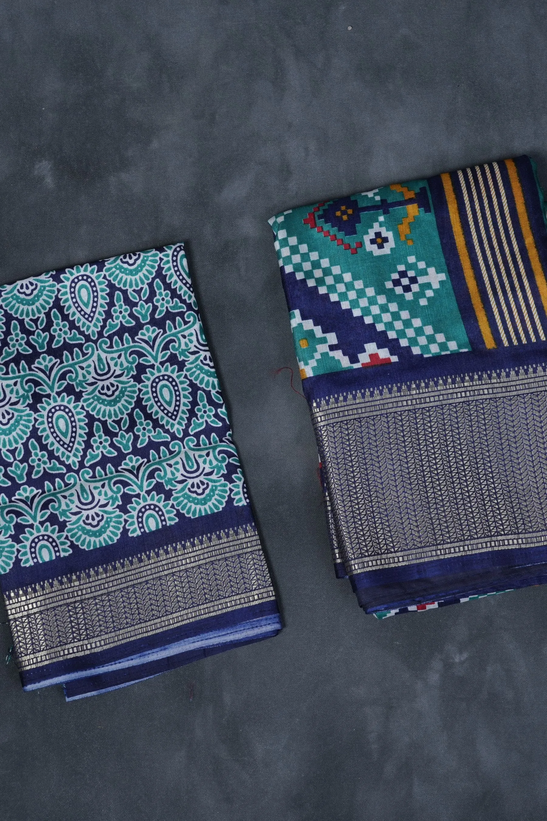 Kanchipuram Semi-Silk Saree with Ikkat Design & Matching Blouse Piece