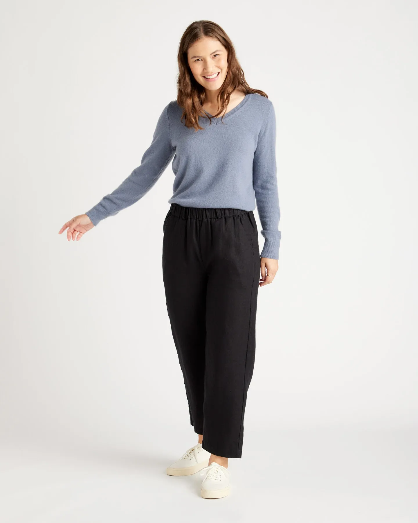 Mongolian Cashmere V-Neck Sweater