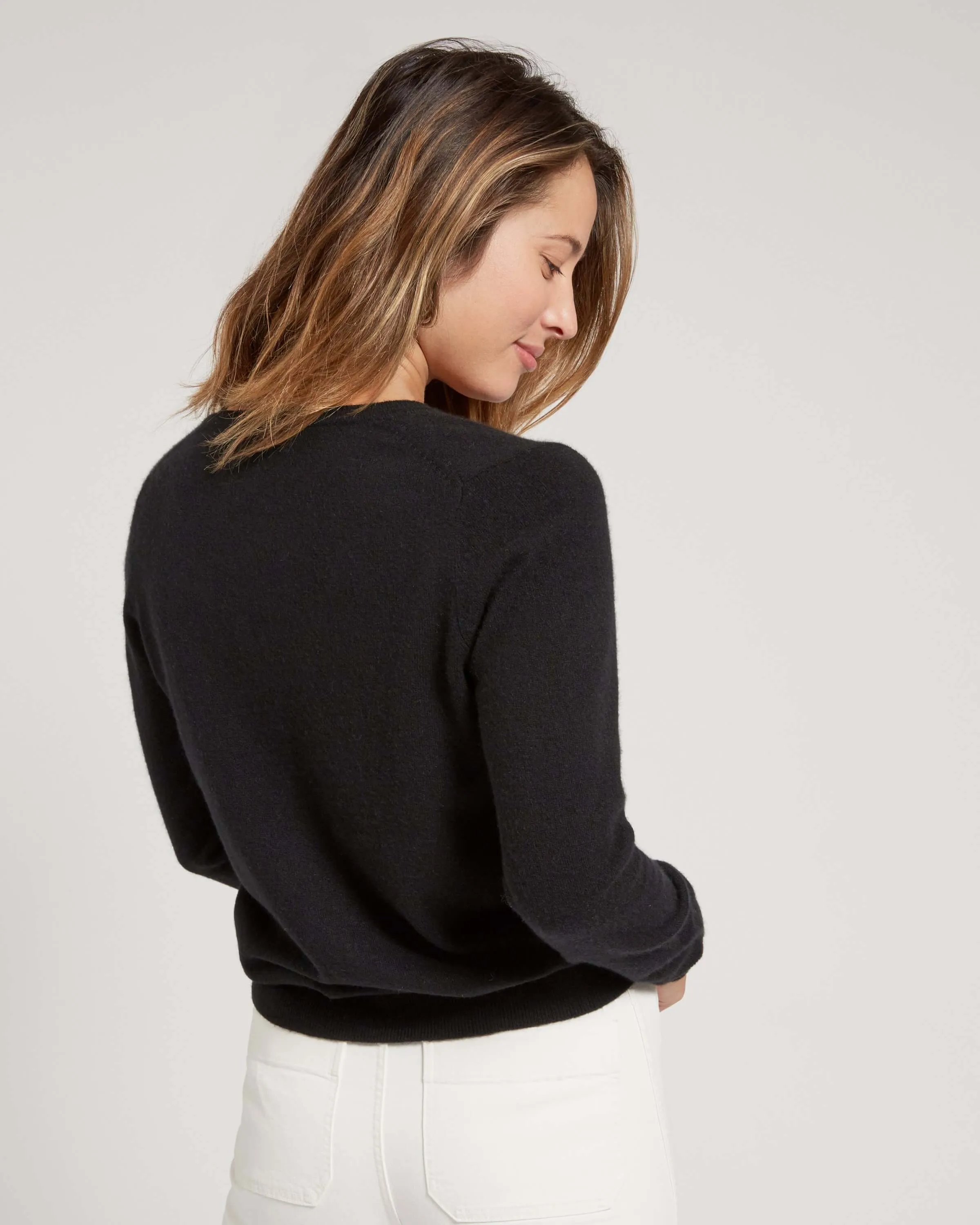 Mongolian Cashmere V-Neck Sweater