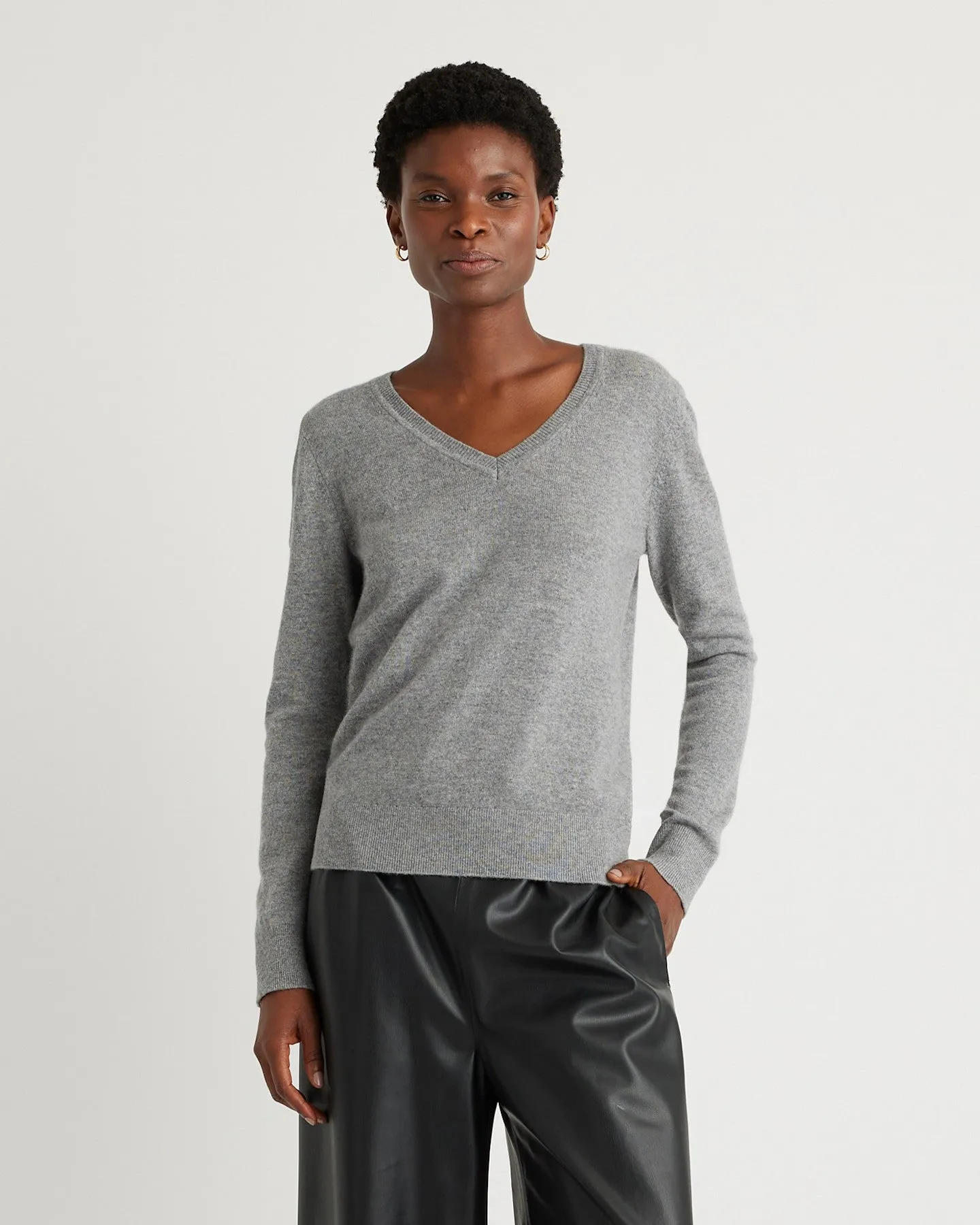 Mongolian Cashmere V-Neck Sweater