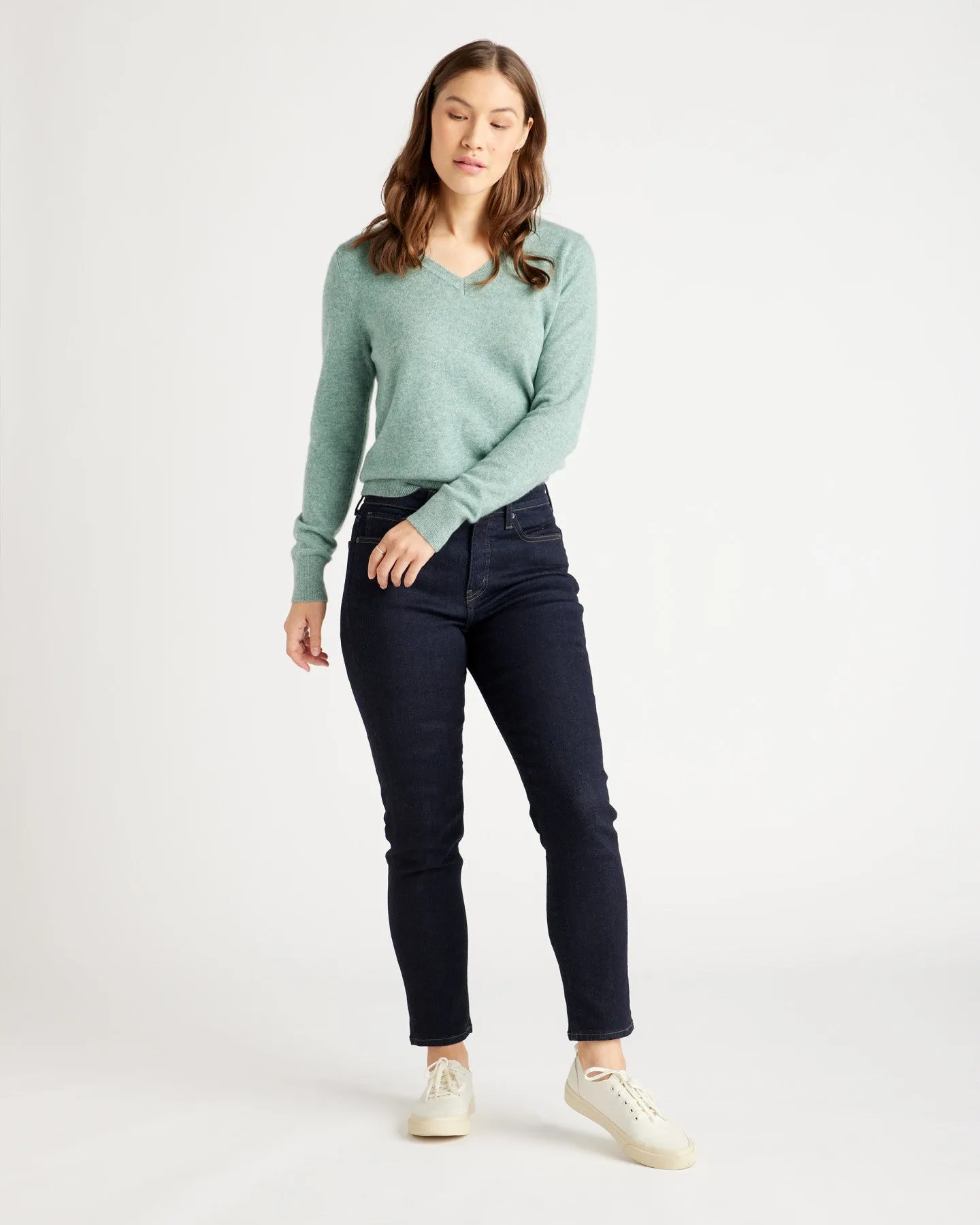 Mongolian Cashmere V-Neck Sweater