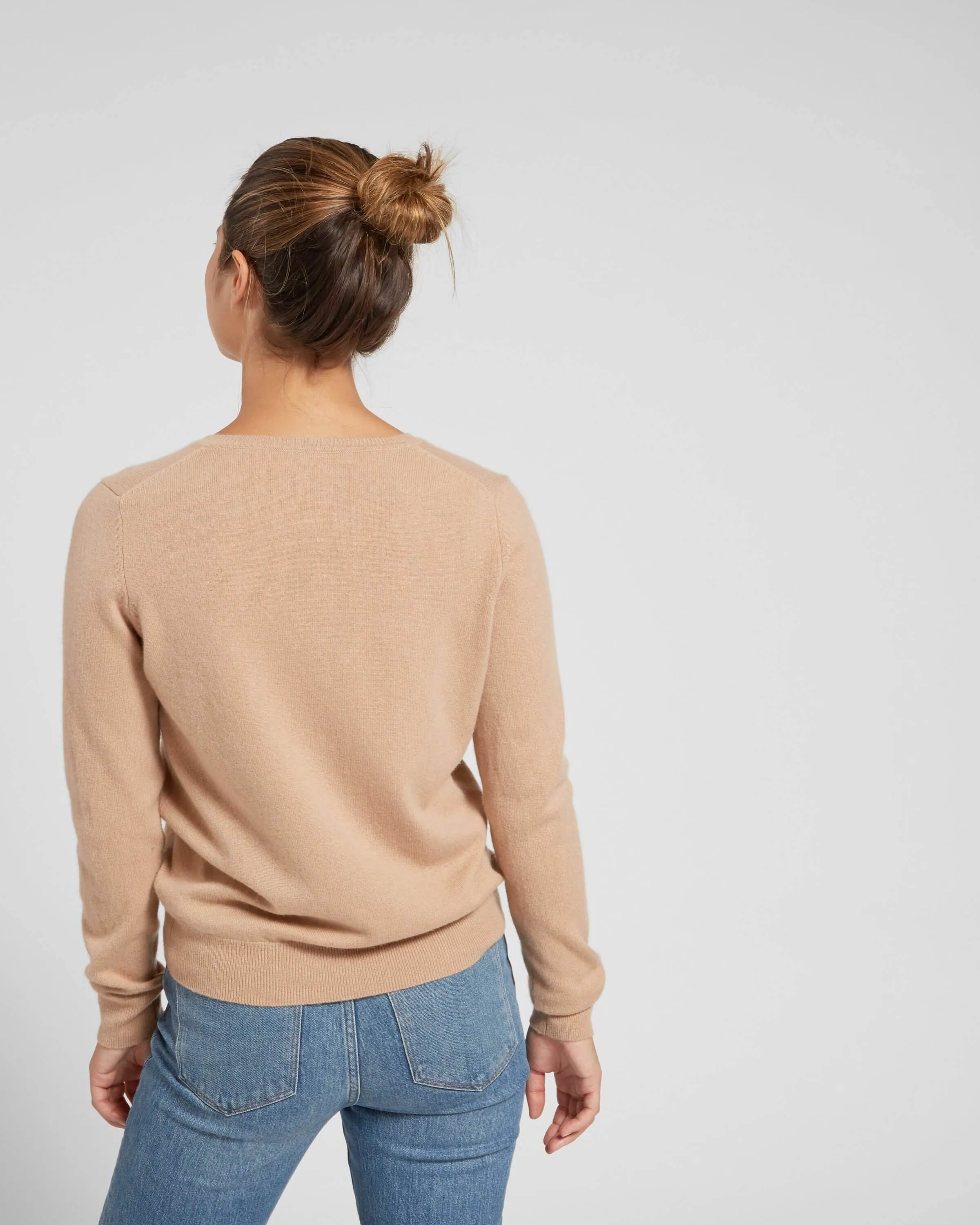 Mongolian Cashmere V-Neck Sweater