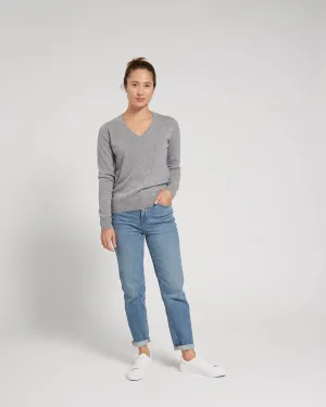 Mongolian Cashmere V-Neck Sweater