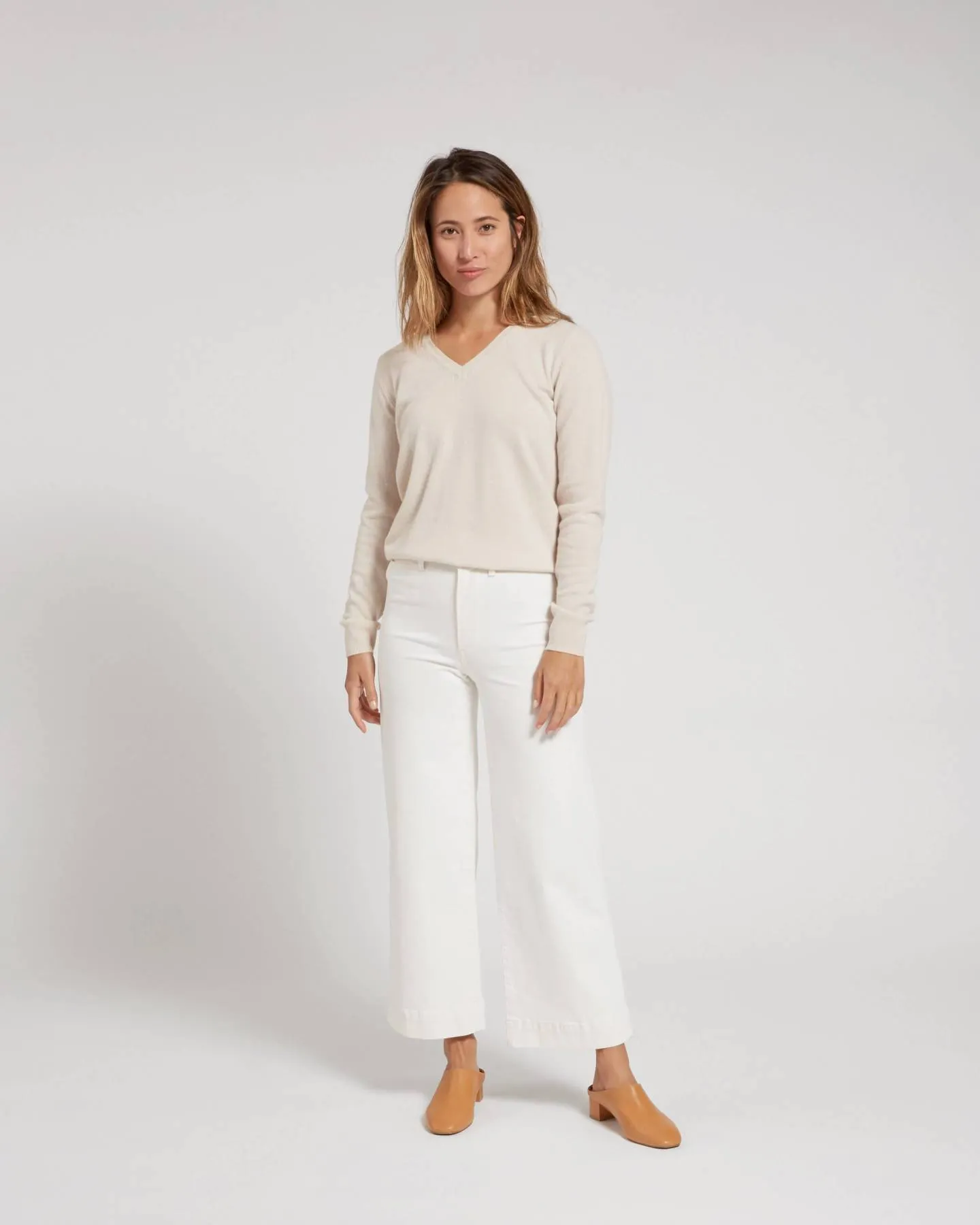 Mongolian Cashmere V-Neck Sweater