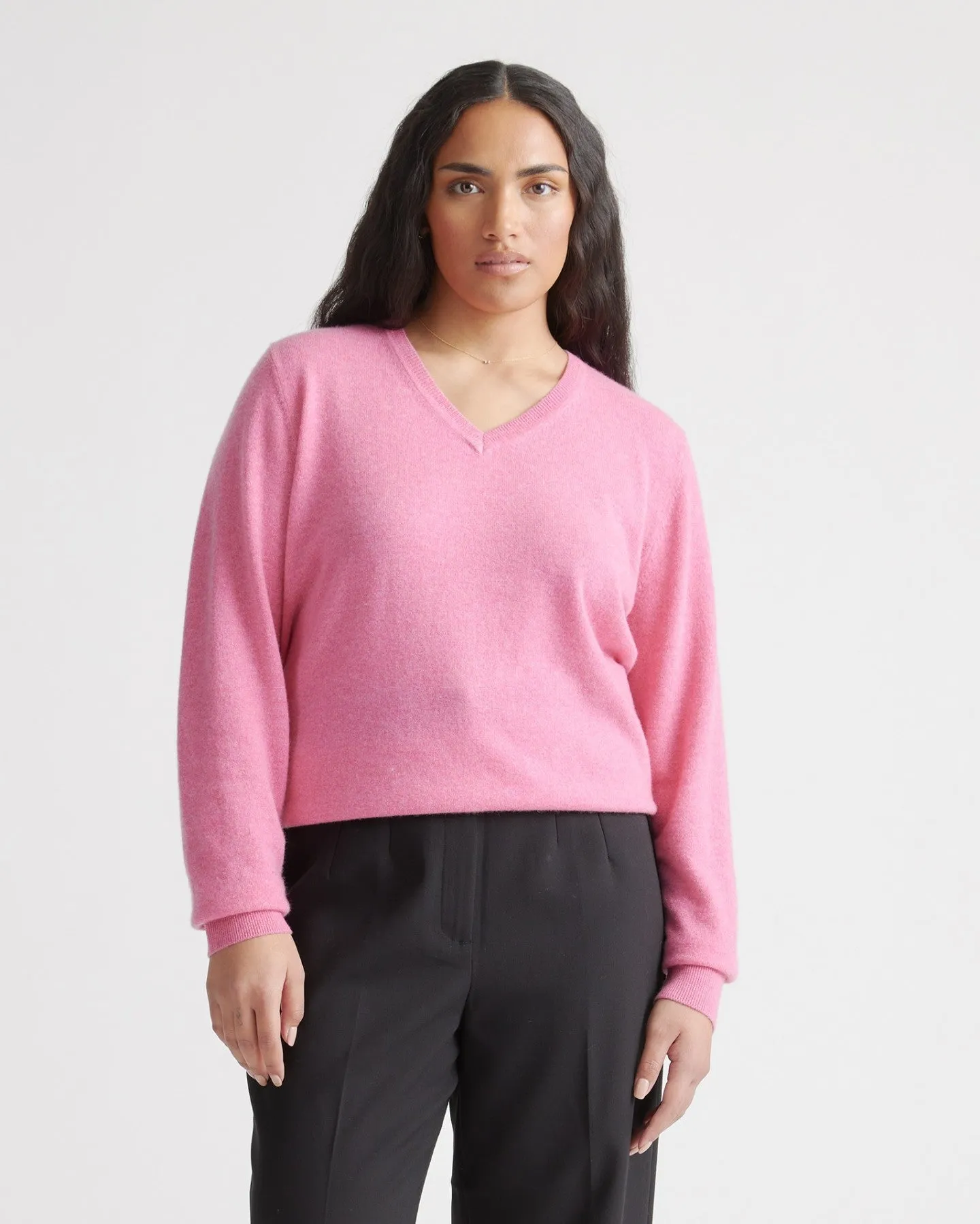 Mongolian Cashmere V-Neck Sweater