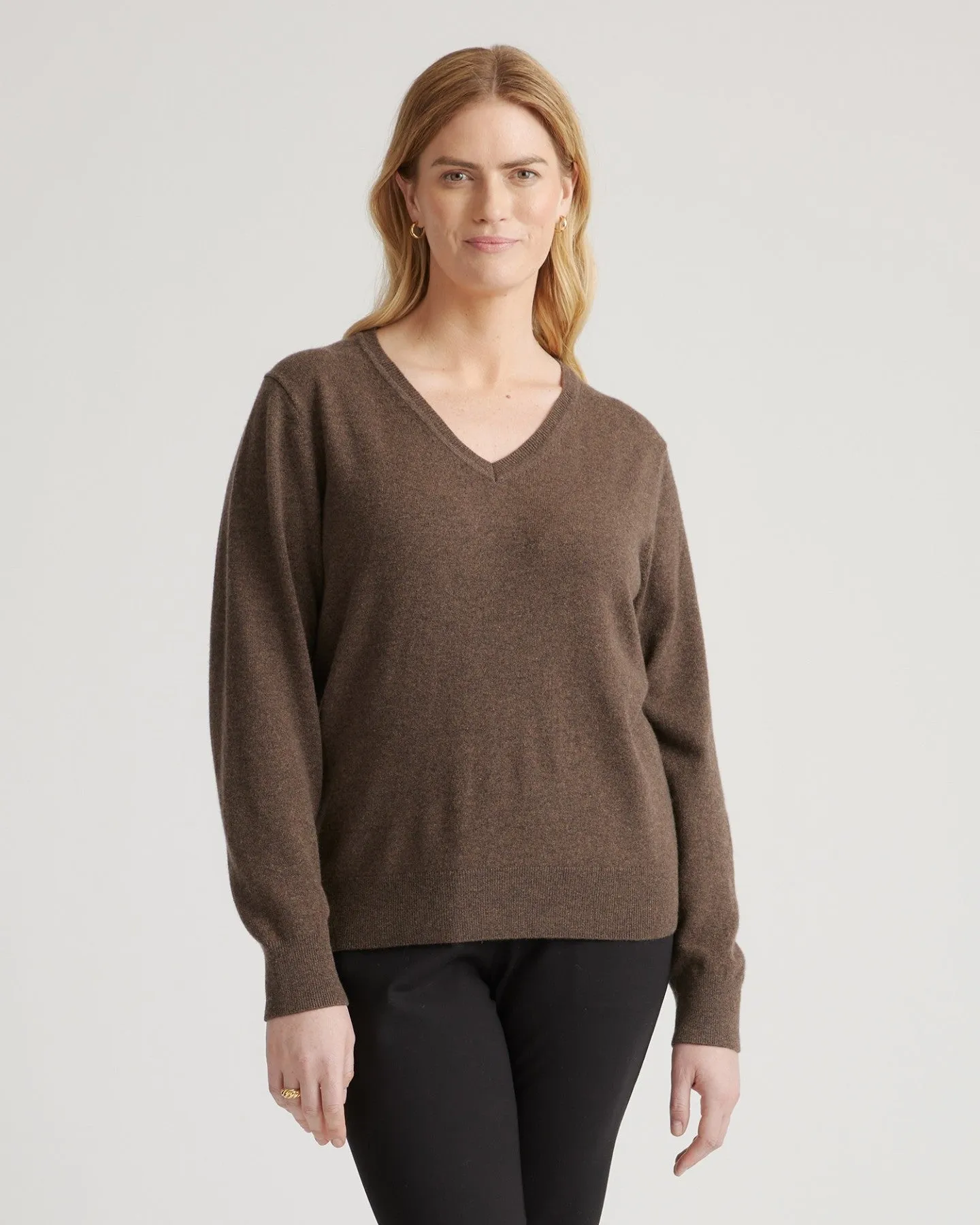 Mongolian Cashmere V-Neck Sweater