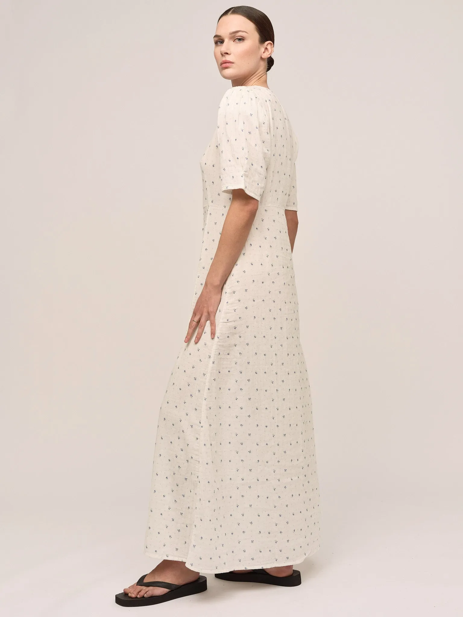 Seed Midi Dress - Petite Blue Flower