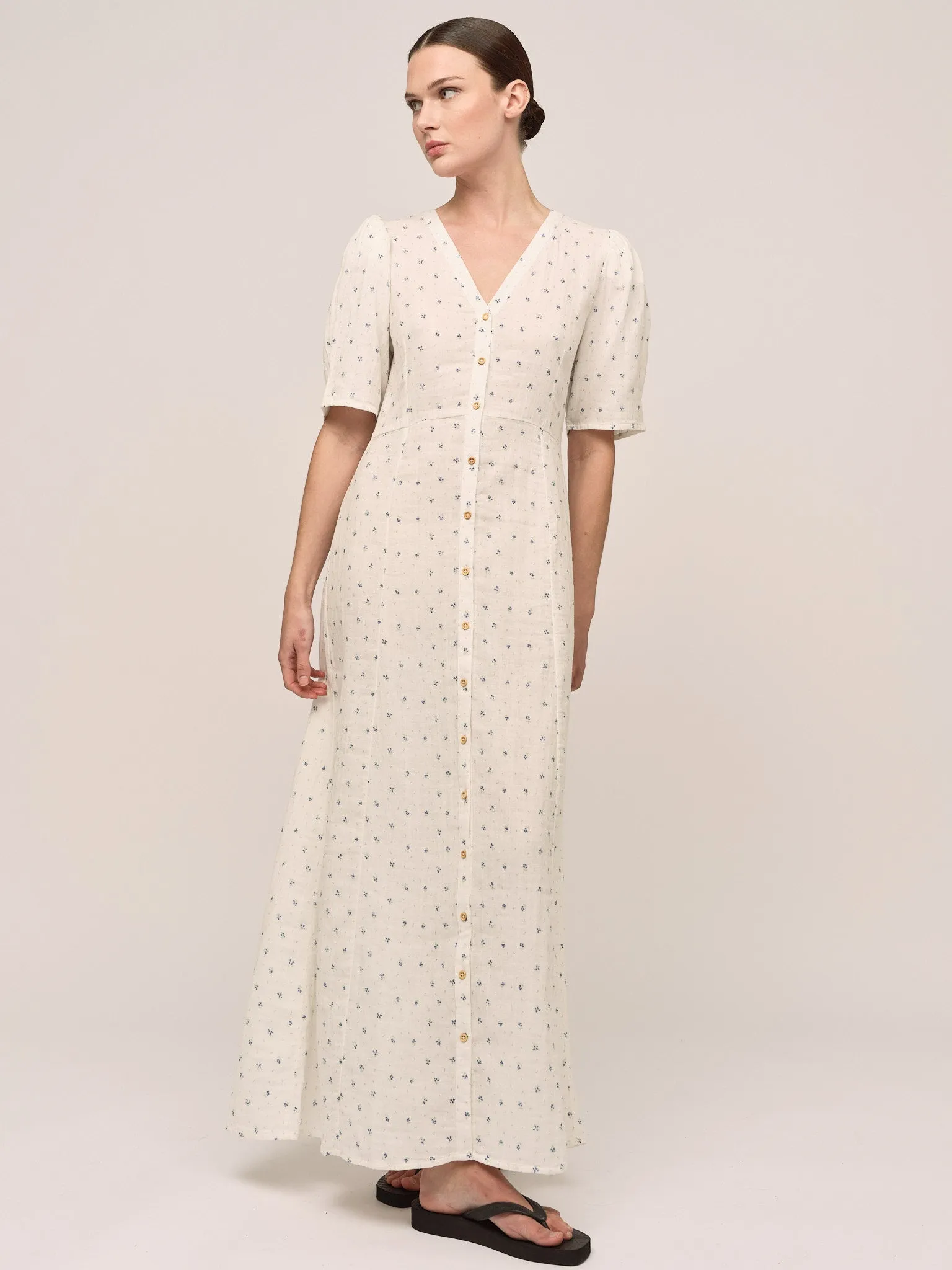 Seed Midi Dress - Petite Blue Flower