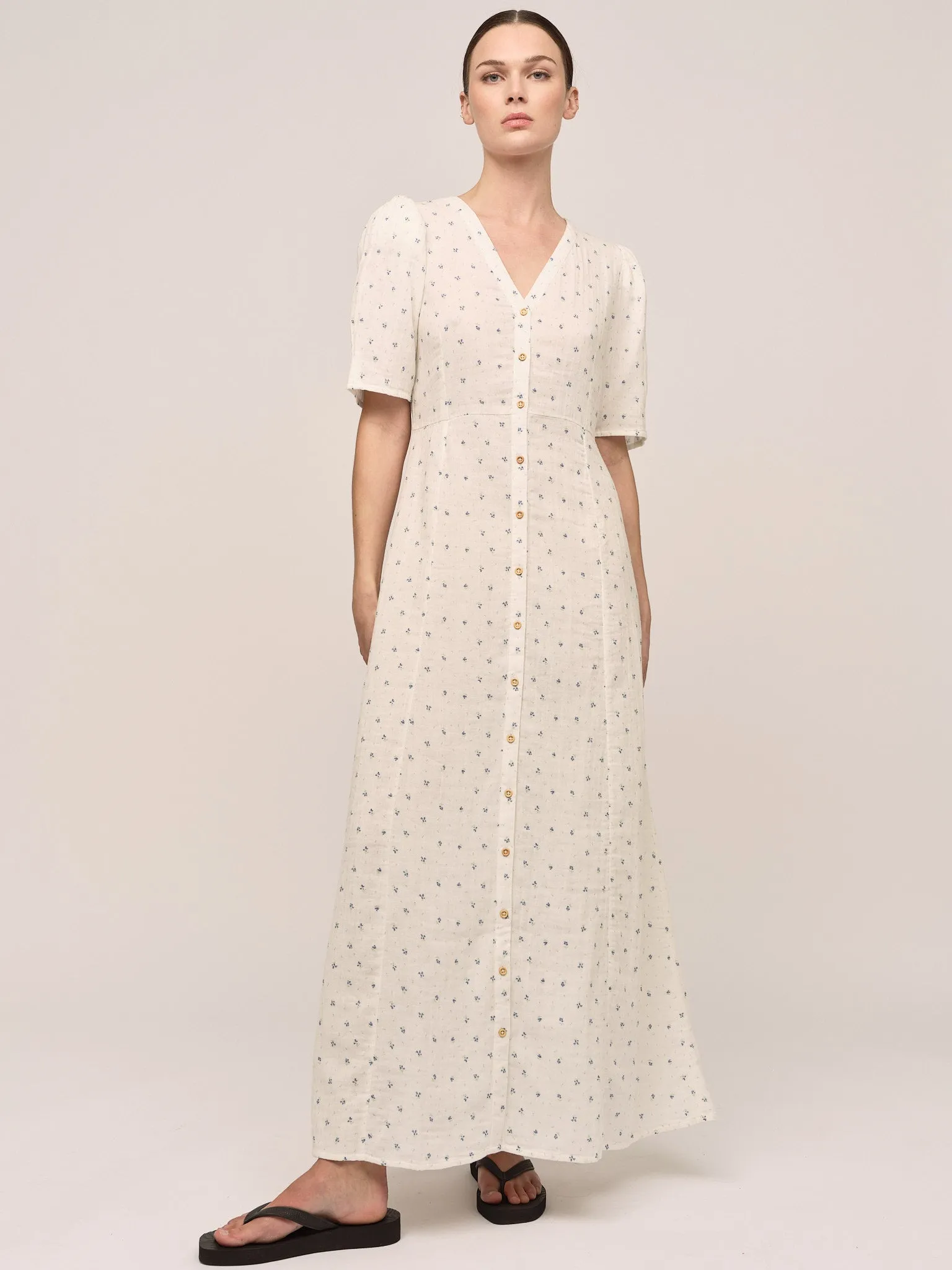 Seed Midi Dress - Petite Blue Flower