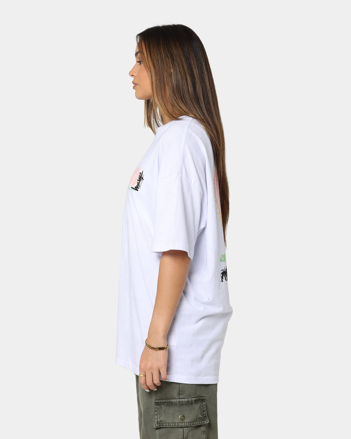 Stussy Women's Desert Bloom Relaxed T-Shirt White