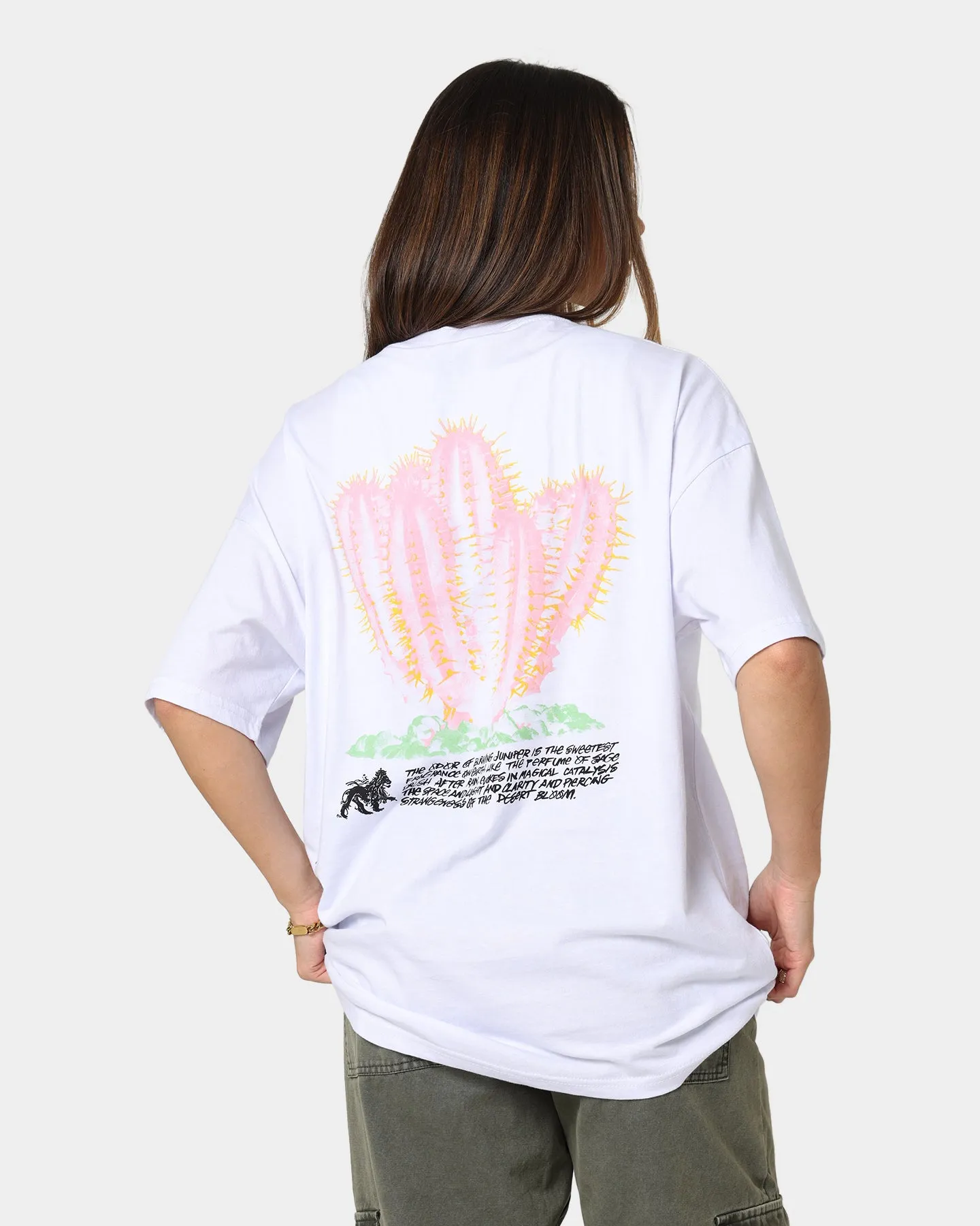 Stussy Women's Desert Bloom Relaxed T-Shirt White