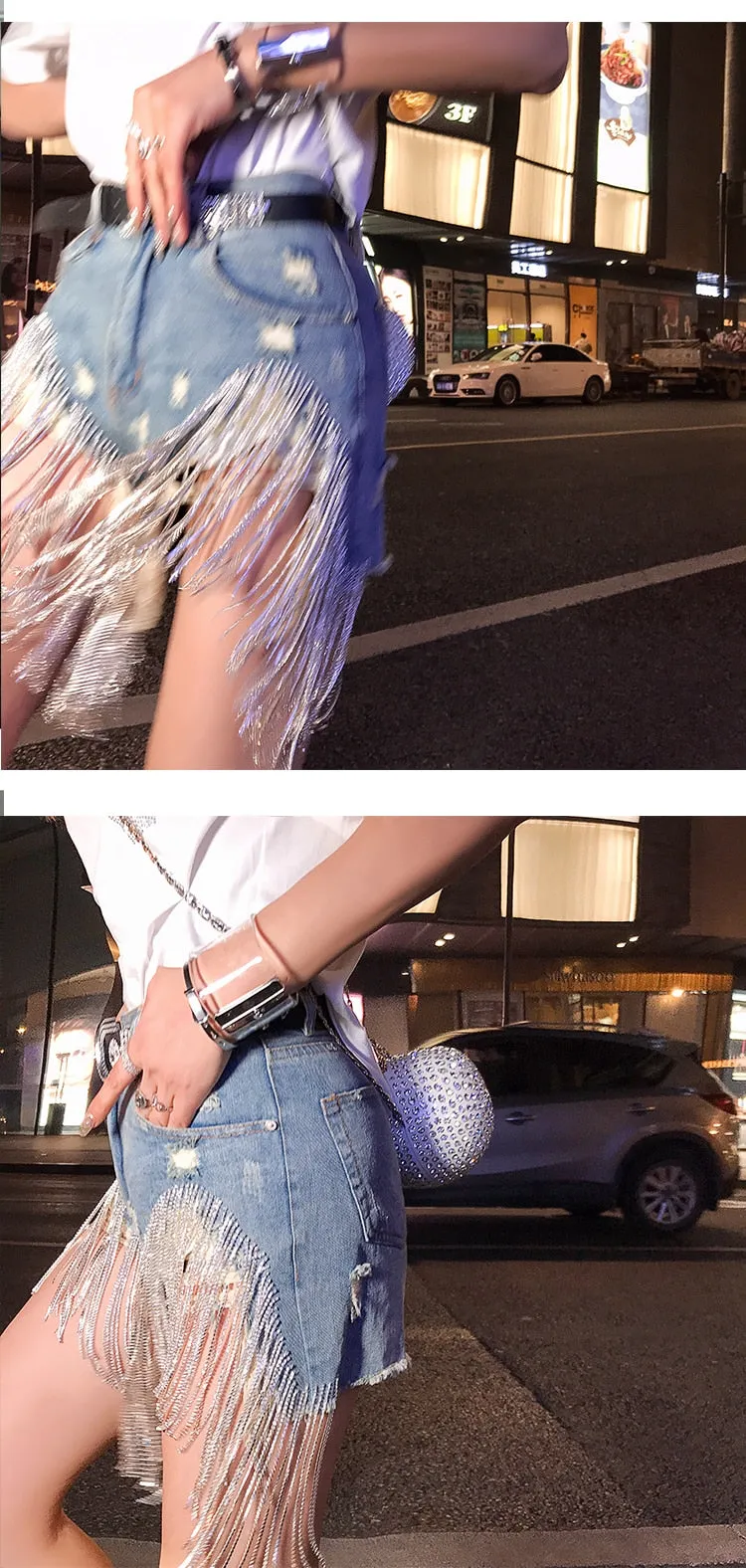 Summer Cowboy Shorts High Waist