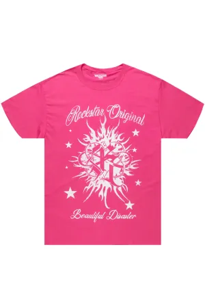 Tionnie Pink Oversized T-Shirt