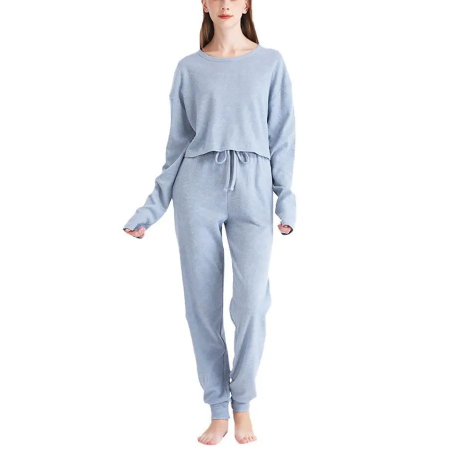 Waffle-Knit Organic Cotton Lounge Set