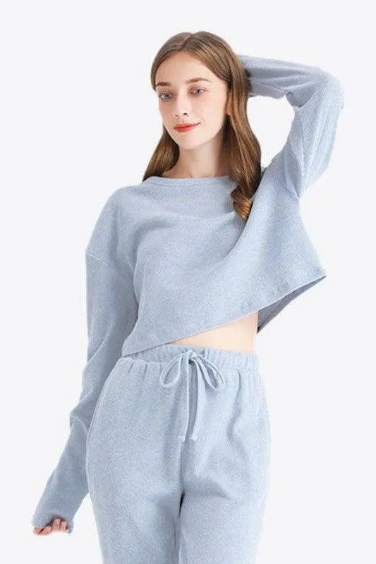 Waffle-Knit Organic Cotton Lounge Set