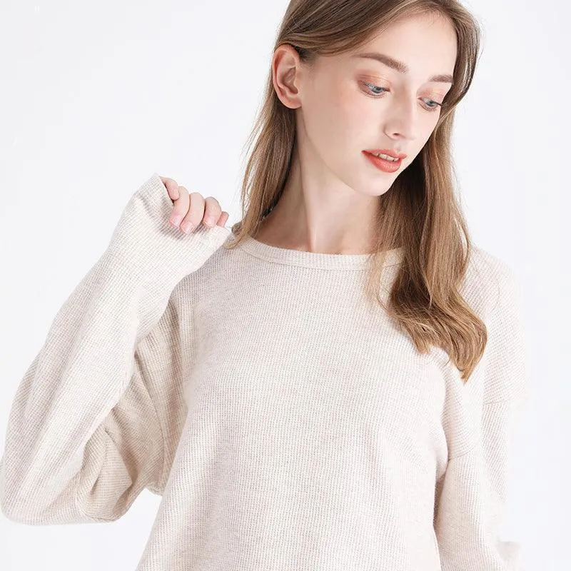 Waffle-Knit Organic Cotton Lounge Set